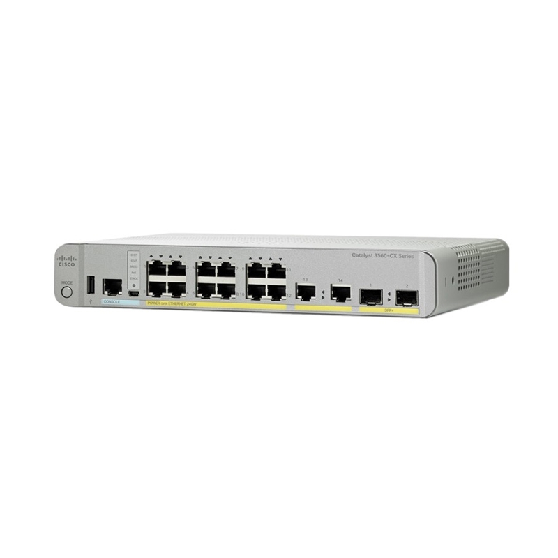 Cisco L3スイッチ WS-C3560CX-8TC-S Catalyst Cisco WS-C3560CX-12PC-S Switch, 12x GE PoE, 4x Uplink, Layer 3 Compact
