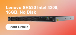 Lenovo SR530, Intel 4208, 8 × 2.5
