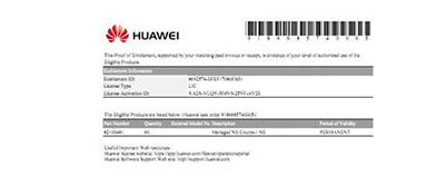 Huawei Licenses