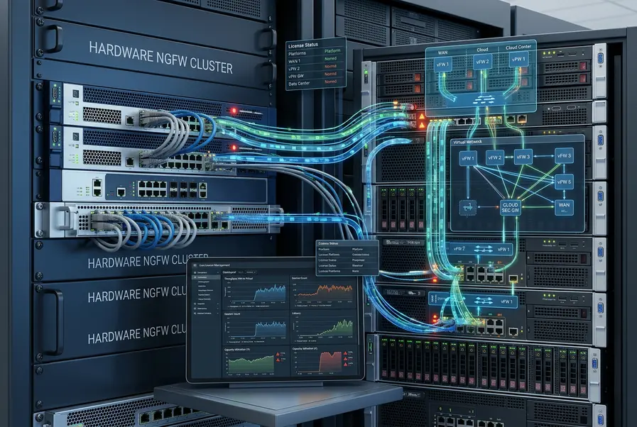 Balancing Hardware NGFW and Virtual Firewalls