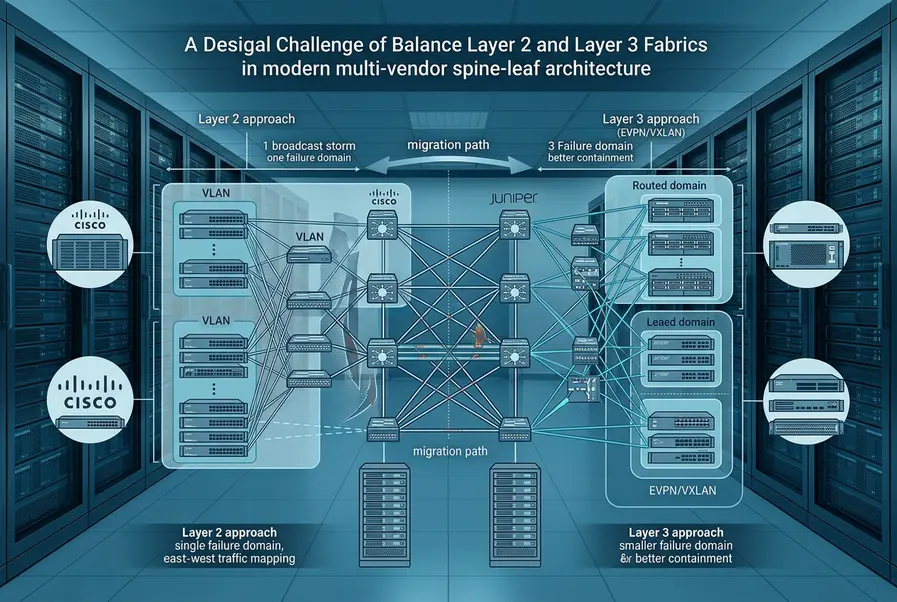Balancing L2 and L3 Data Center Fabrics