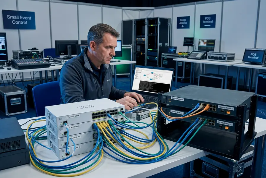 Dual-Gateway VLAN Fabrics for Small Events
