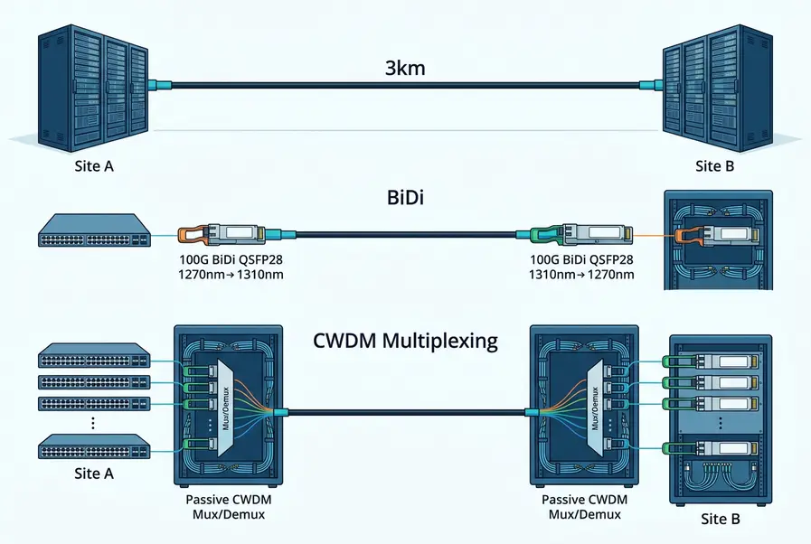 Planning 100G Single-Fiber Links